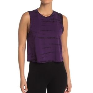 Z by zella purple tie dye tank slightly cropped